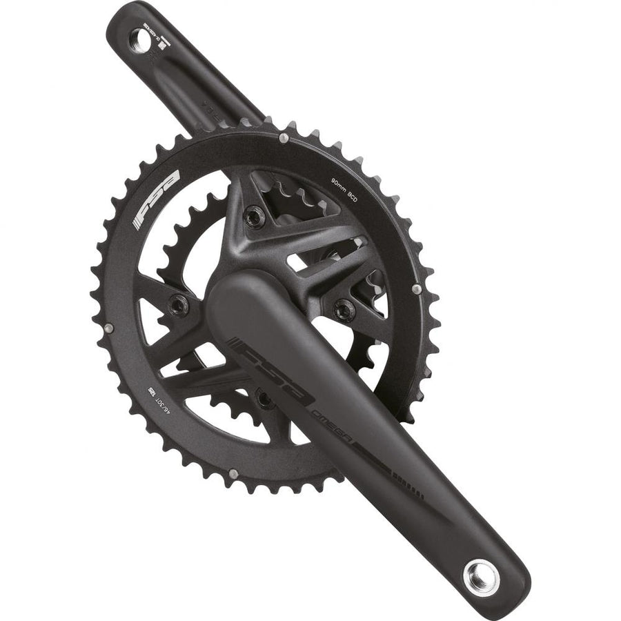 FSA Kurbelgarnitur Omega MegaExo 2x 170 mm Schwarz - effiziente Leistung für 2x12