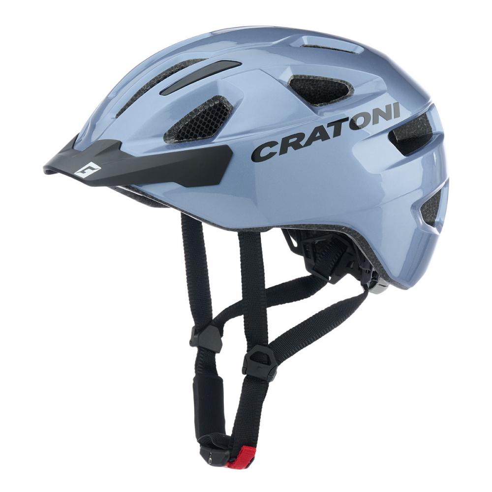 Cratoni Fahrradhelm C-Swift City blau metallic glänzend Uni 53 bis 59cm
