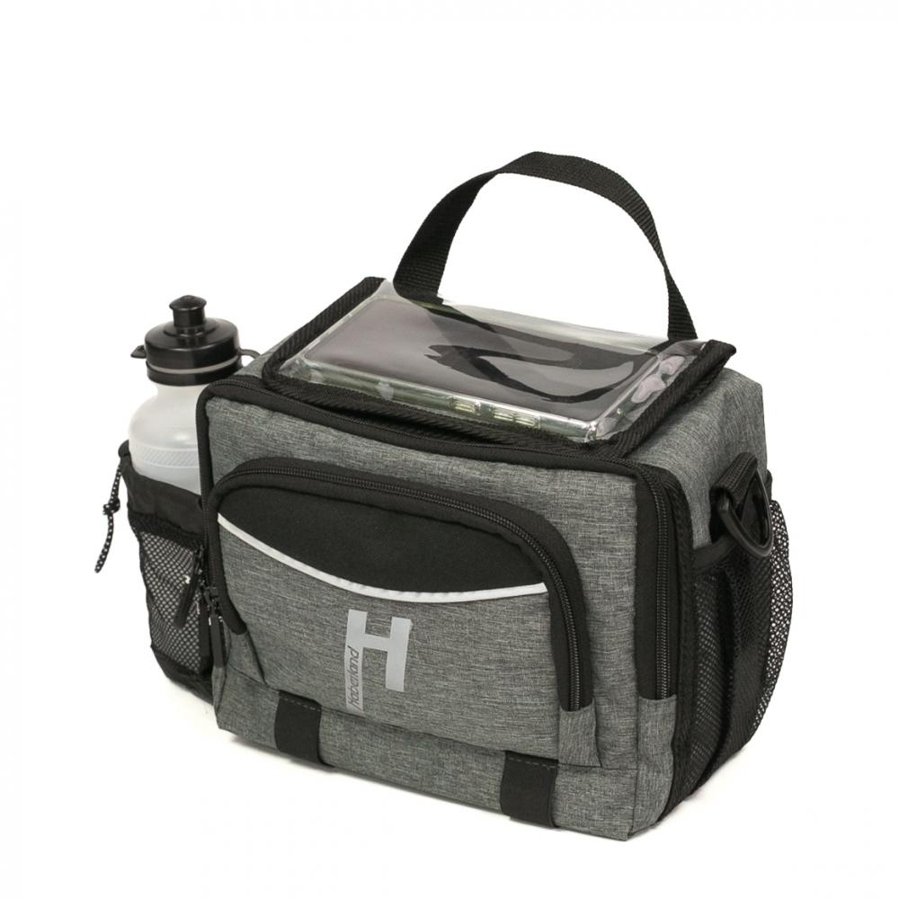 Haberland Lenkertasche 6l Bottle grau - robuste E-Bike-Lenkerbag mit KLICKfix