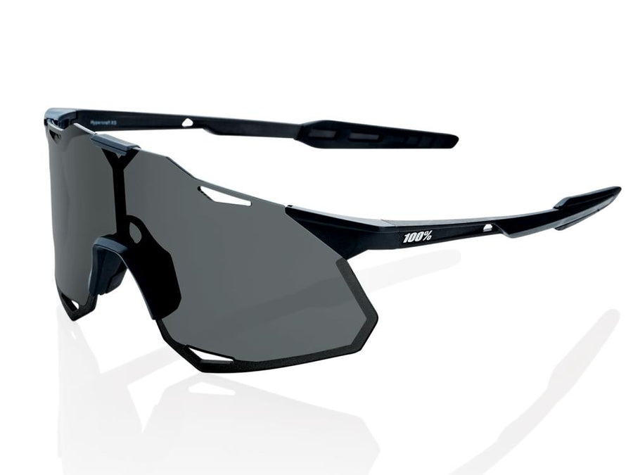 100% Hypercraft XS - Smoke Lens unis Matte Black - ultraleichte Performance-Sportbrille