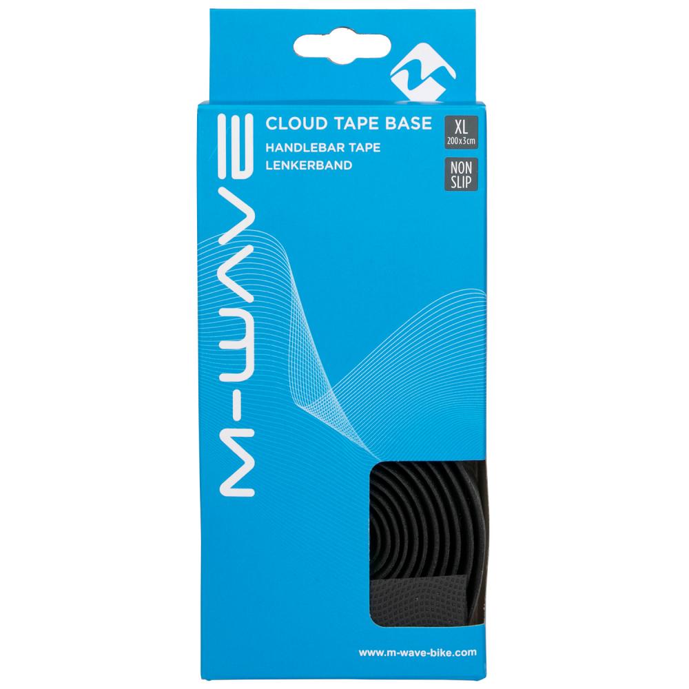 M-WAVE Cloud Tape Base Lenkerband XL, 2x200cm, rutschfest, inkl. Lenkerstopfen für Rennrad/Citylenker.