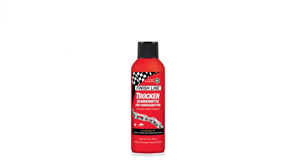 Finish Line Trockenschmiermittel Dry Lube Aerosol 244ml - Fahrrad Kettenschmierung, staub- und schmutzabweisend, ideal für trockene Bedingungen