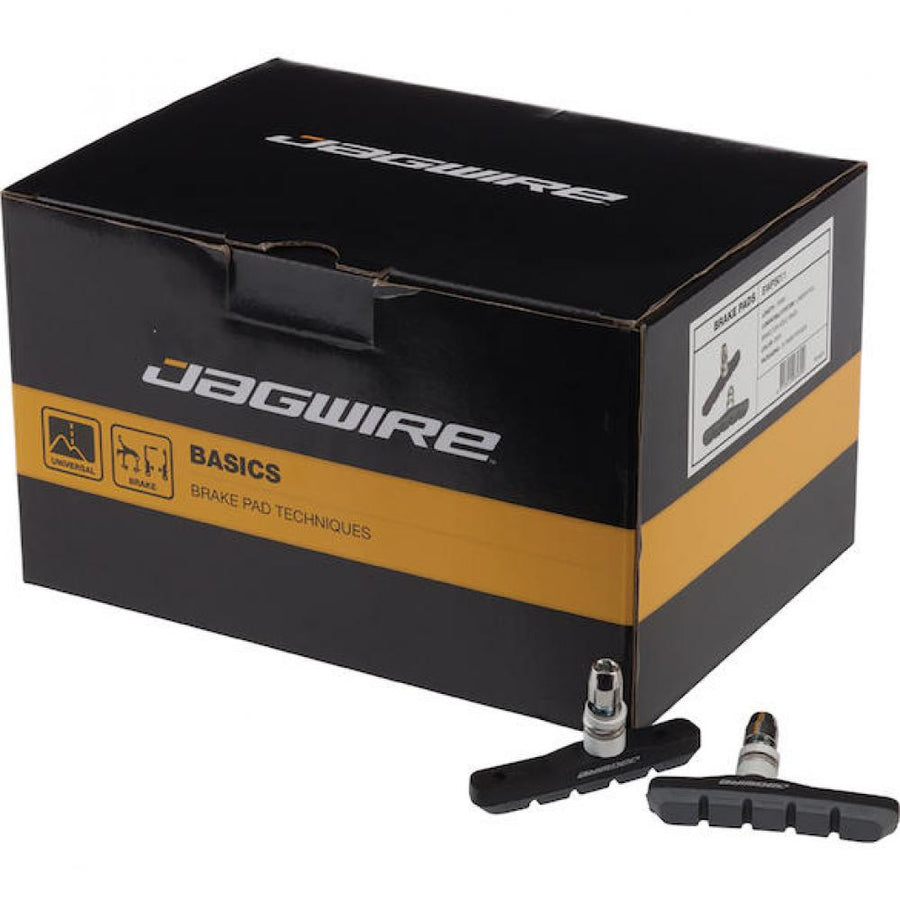 Jagwire Bremsschuhe Mountain Sport für V-Brake 70 mm Schwarz - zuverlässige Allwetter-Bremsleistung