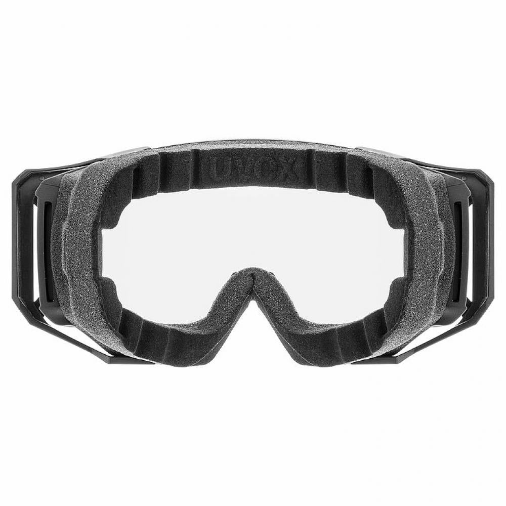 UVEX athletic bike Goggle black matt clear - MTB-Brille mit Anti-Fog, XXL-Sichtfeld, OTG, UV-Schutz, One Size