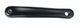 Kurbel Wing links 170mm lg Alu schwarz 4kant