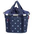 KLICKfix Reisenthel Bikebasket Fahrradkorb Mixeddots blau mit Punkten.