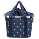 KLICKfix Bikebasket Reisenthel Mixeddots Blue - Fahrradkorb 28x26x35 cm mit Adapter - Fahrradtasche