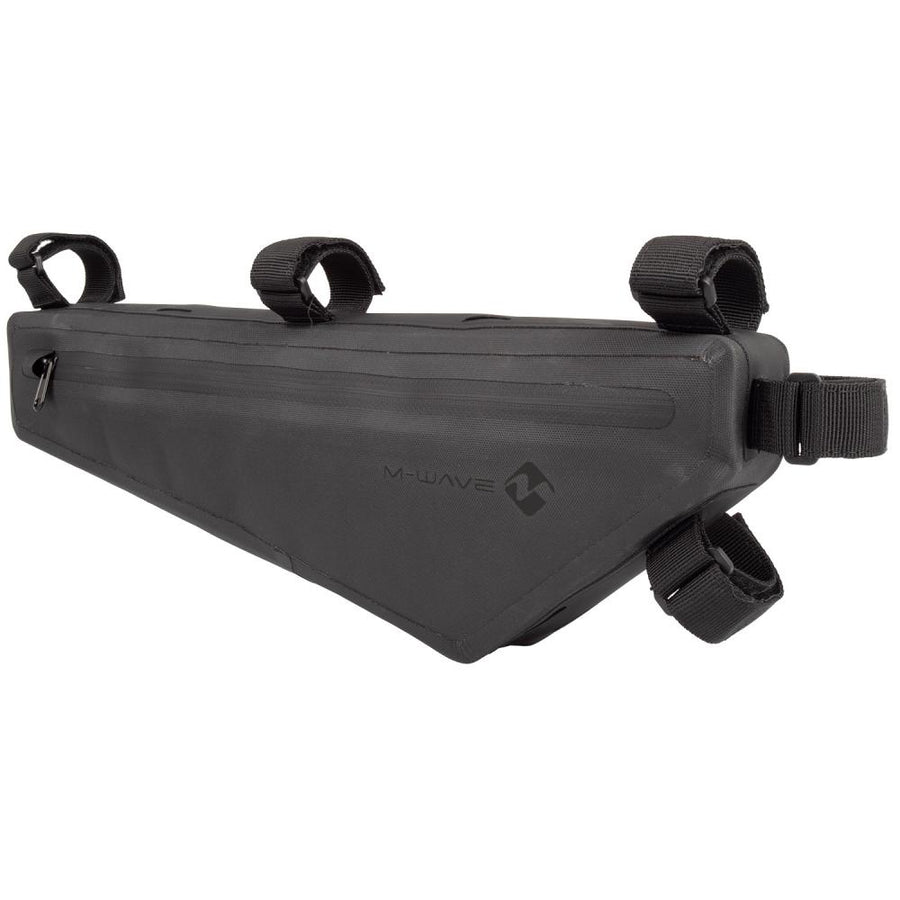 M-WAVE Rough Ride II Triangle Dreieckstasche 2,1 Liter - 100 % wasserdicht, verschweißte Nähte, Klettbefestigung, reflektierend, 440 × 150 × 45 mm
