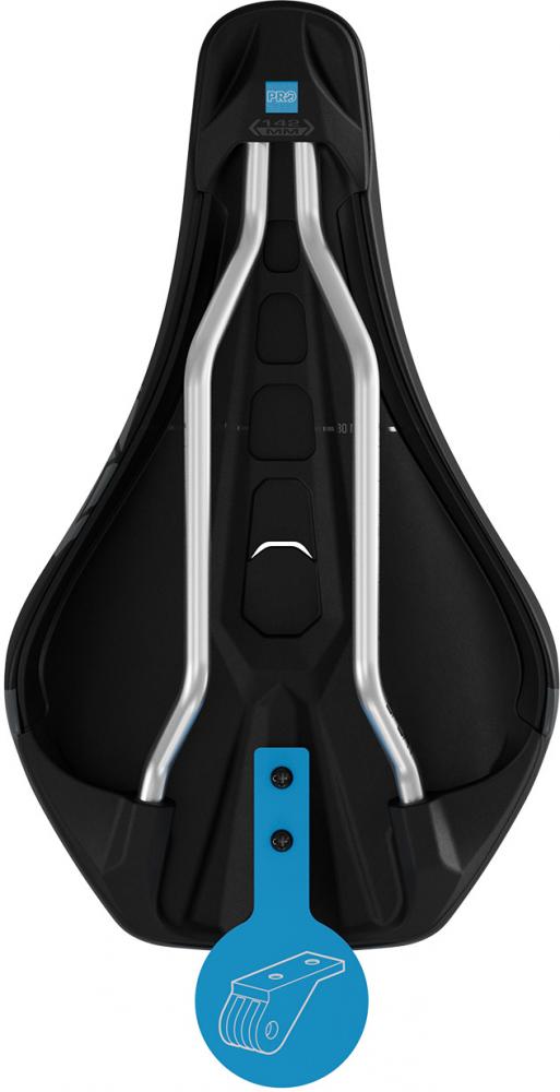 PRO Sattel Stealth Offroad Sport 142mm Schwarz - komfortabler Offroad-Sattel mit Druckentlastung