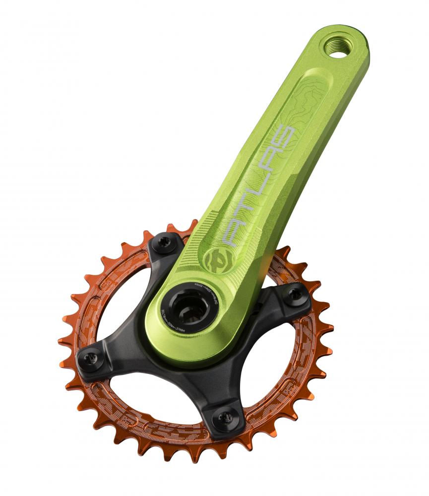Race Face Atlas Kurbel, 170mm, 68/73mm, 30mm, grün - robuste MTB-Kurbel für aggressive Trails