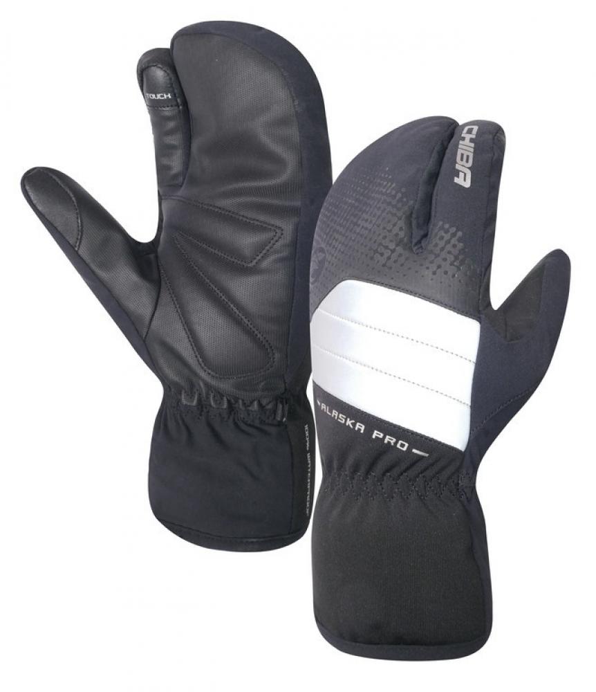 CHIBA Alaska Pro - wasserdichte Lobster Winter-Radhandschuhe, schwarz, XXL