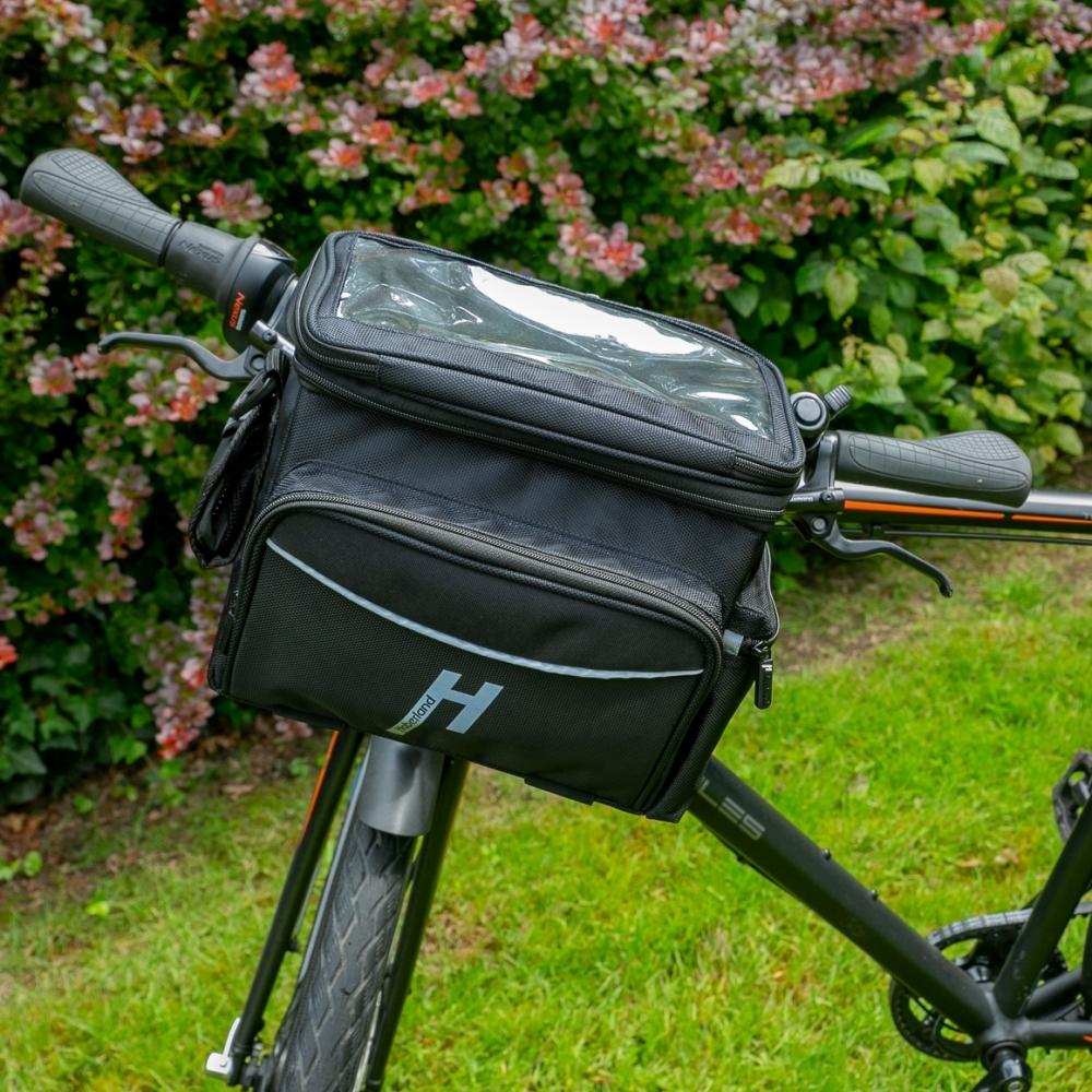 Haberland Lenkertasche 10l Max Plus schwarz - geräumige Lenkertasche mit KLICKfix
