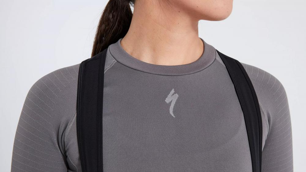 SEAMLESS BASELAYER LS WMN GRY S/M - Nahtlose Damen Funktionsunterwäsche Langarm - Bekleidung