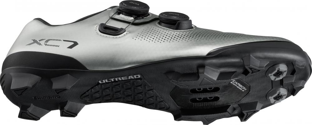SHIMANO Fahrradschuhe XC703 Herren/Damen MTB SPD Fahrradschuhe - Größe 42 breit, Silber