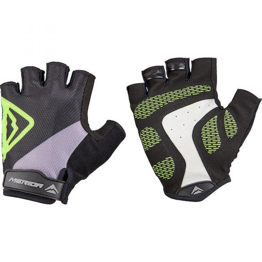 Merida Handschuhe CLASSIC schwarz/grün L Schwarz/grün - gepolsterte Radhandschuhe mit optimalem Grip