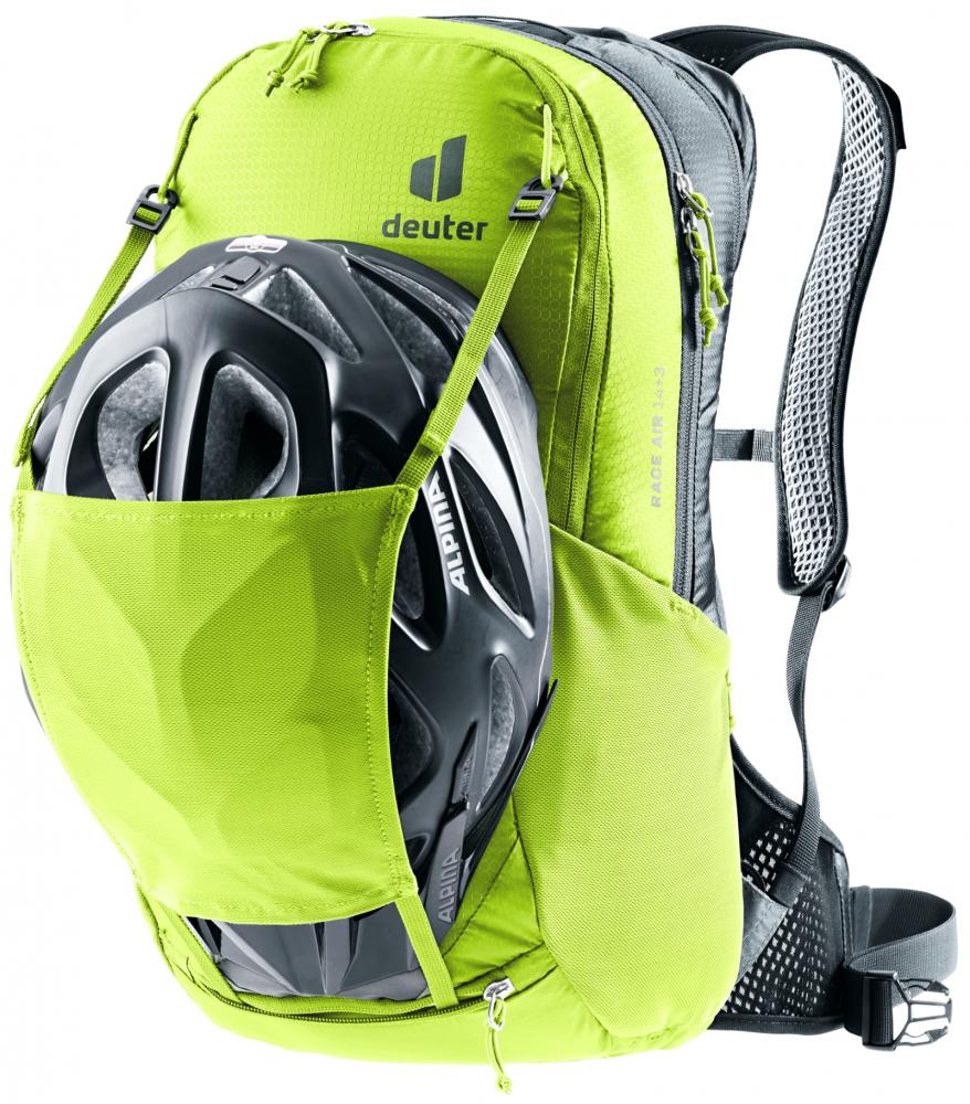 Deuter Race Air 14+3 Fahrradrucksack Citrus-Graphite - extrem leichter Bike-Rucksack mit Aircomfort