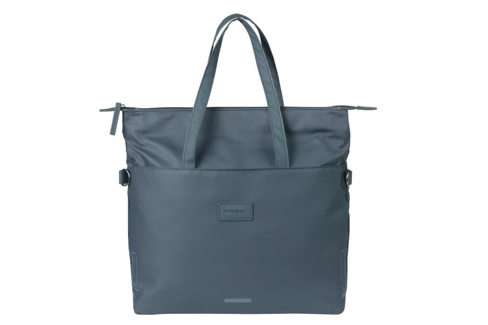 Basil Manhattan 12 Liter Fahrradtasche / Schultertasche - wasserdichtes Recycled-Polyester, gepolstertes Laptopfach, Hook-On System