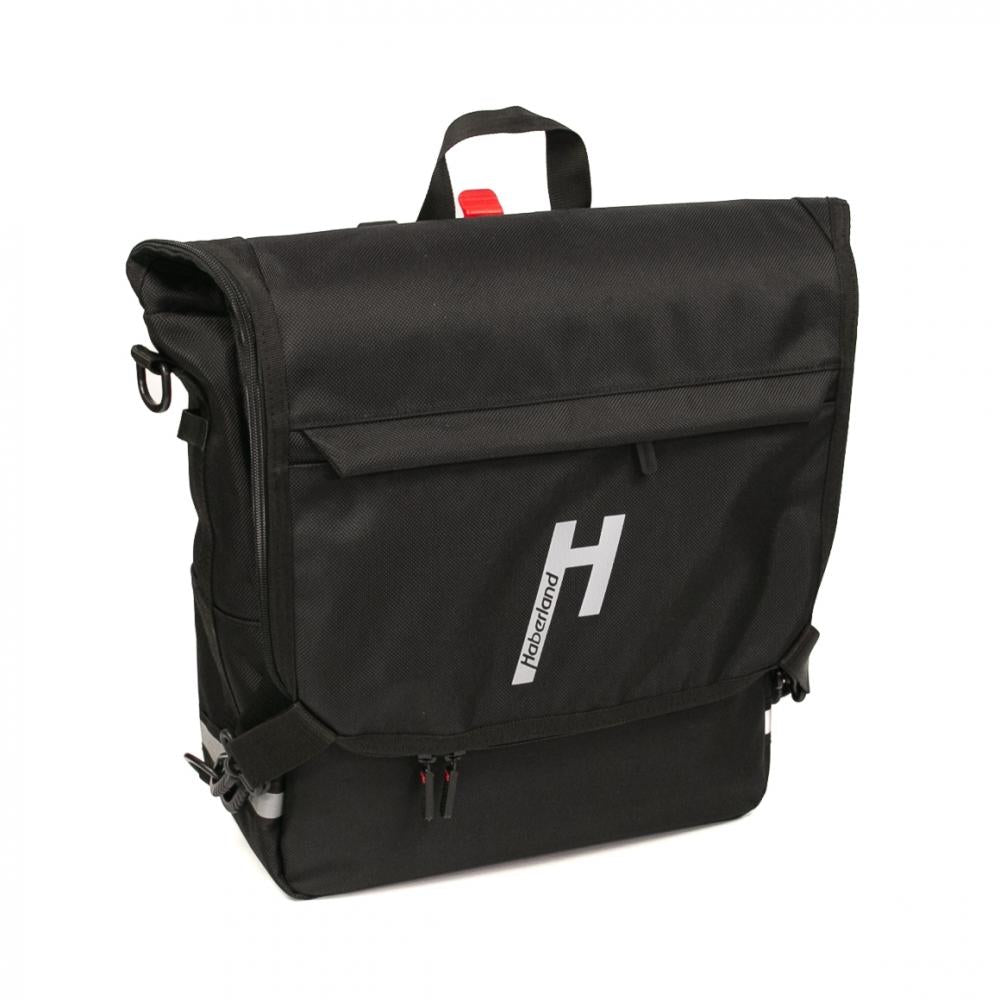 Haberland Bike-Rucksack Sporty schwarz/reflex - vielseitiger Fahrradrucksack mit Regenschutz