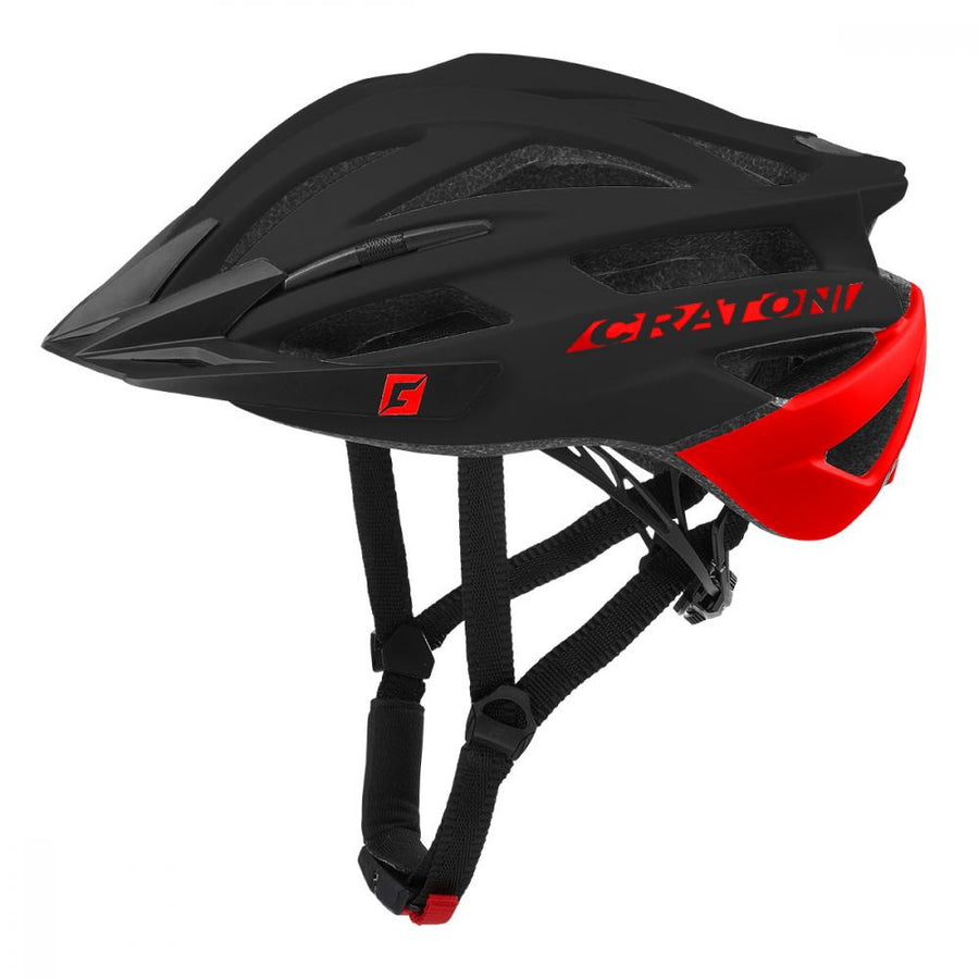 Cratoni Fahrradhelm Agravic MTB schwarz rot matt L/XL 58 bis 62cm