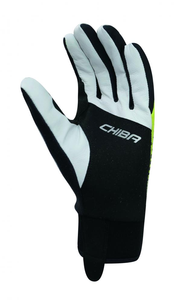 CHIBA Race Performer Light - Radhandschuhe, winddicht, atmungsaktiv, Größe 8, neon/silbe