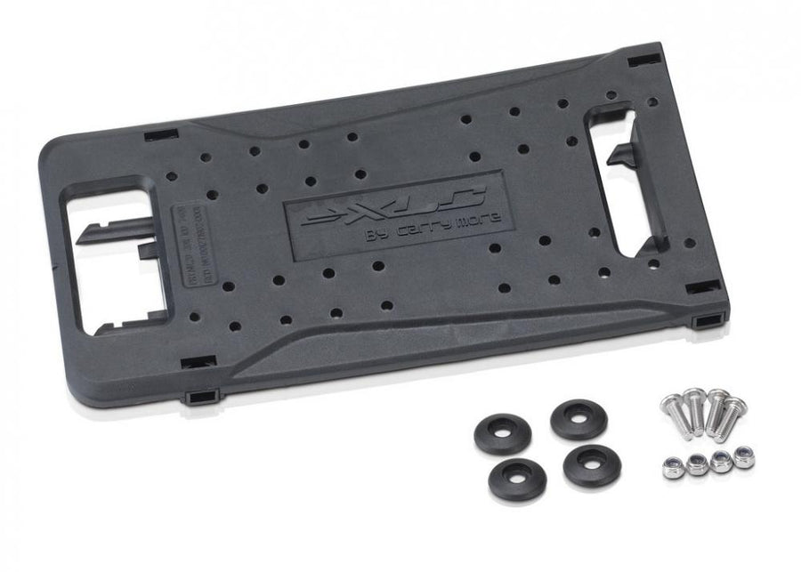 XLC Carry More Adapterplatte für Fahrrad-Gepäckträger mit Montagematerial.