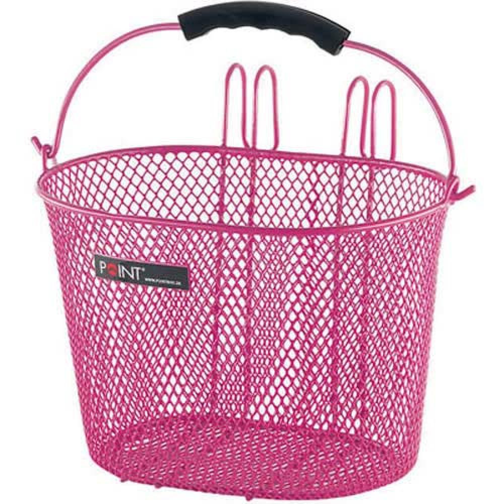 Point Kinderfahrradkorb rosa 23x16x13 cm