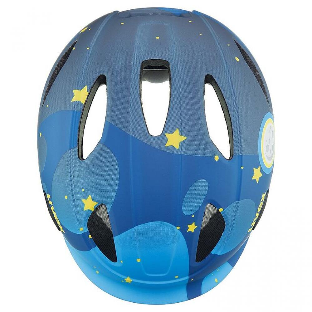 uvex oyo style deep space matt, leichter Kinder-Fahrradhelm mit individueller Größenanpassung (50-54 cm), erweiterbar mit LED-Licht, inklusive uvex xTRA Shield und KID PROtect Pad