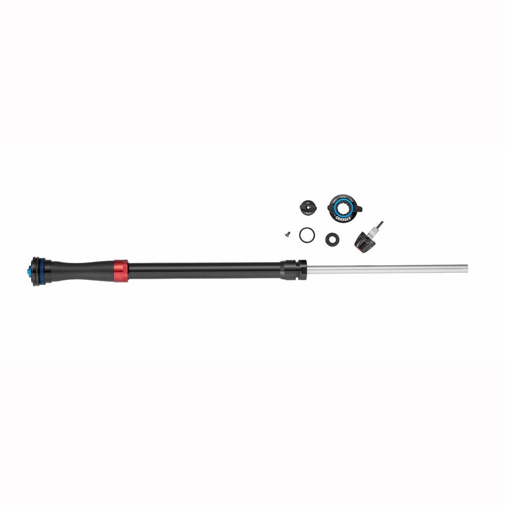 RockShox Gabel-Dämpfer Upgrade Kit RLC für SID 26Zoll Reba 26Zoll, Einzelteile auf weißem Hintergrund.