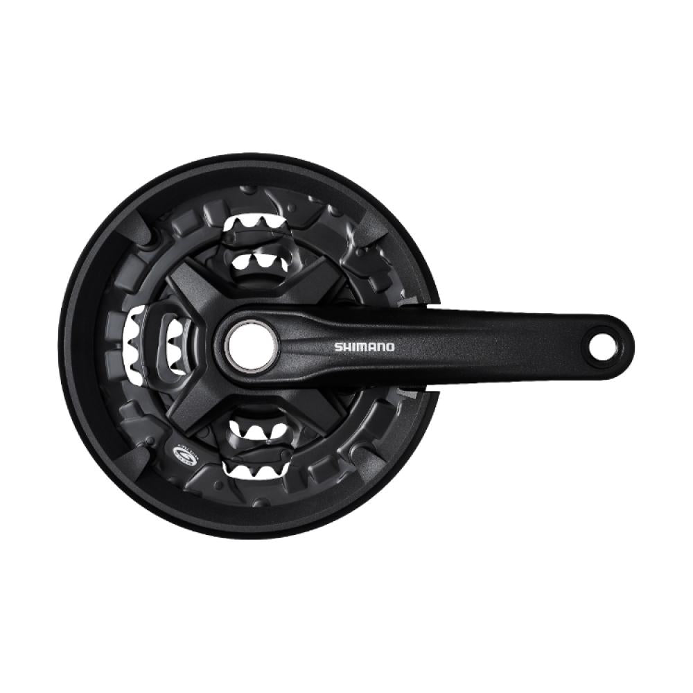 SHIMANO Kurbelgarnitur FC-M210-3 170 mm 40-30-22 Zähne Kurbelgarnitur - Dreifach Kettenblatt für MTB und Trekking