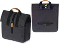 Basil Urban Dry Shoppertasche 20l charcoal melee, wasserdichte Fahrradtasche mit Tragegriff und Gepäckträgerhaken.