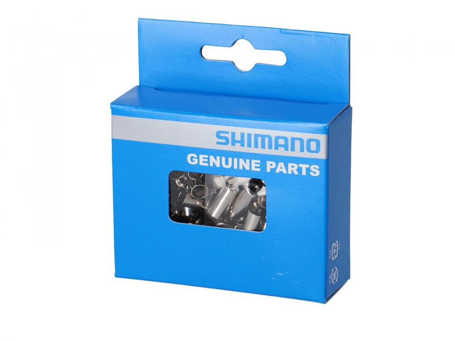 SHIMANO Endkappen für Bremszugaußenhülle - 100 Stück Stahl Endkappen für Bowdenzug