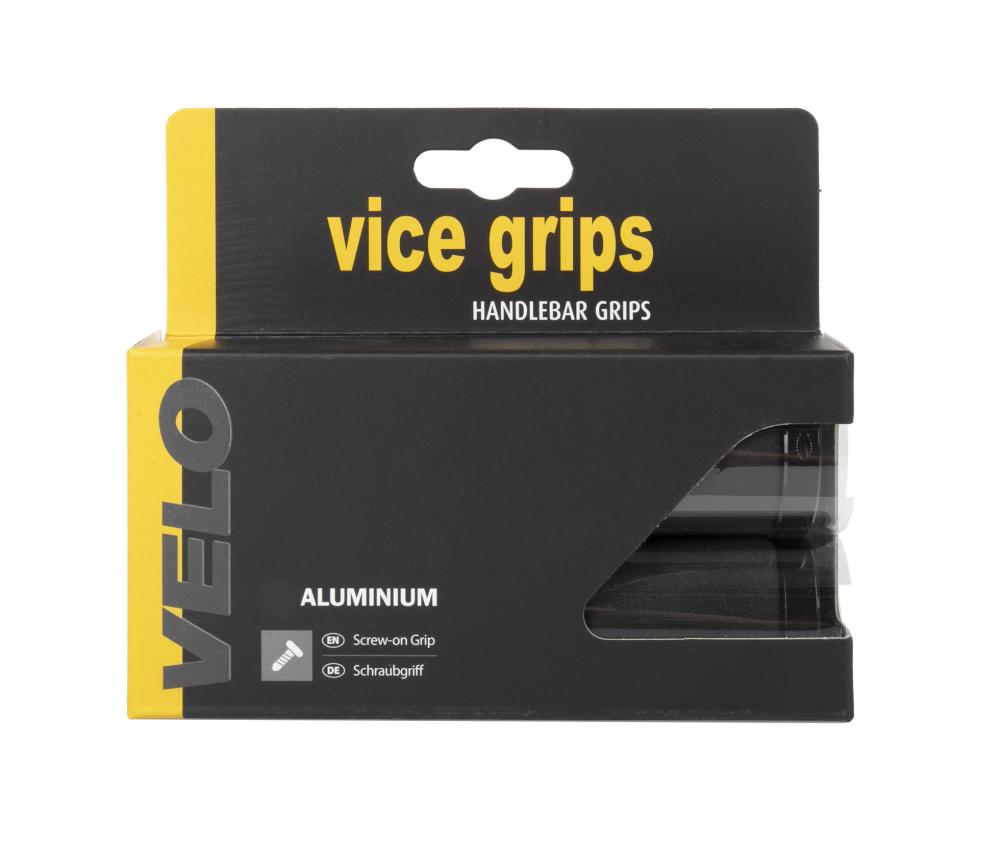 Velo LIGHT D2 Schraubgriff Set - 2-Komponenten Schaumstoff 125 mm schwarz, 1 Paar, rutschfest & stoßabsorbierend