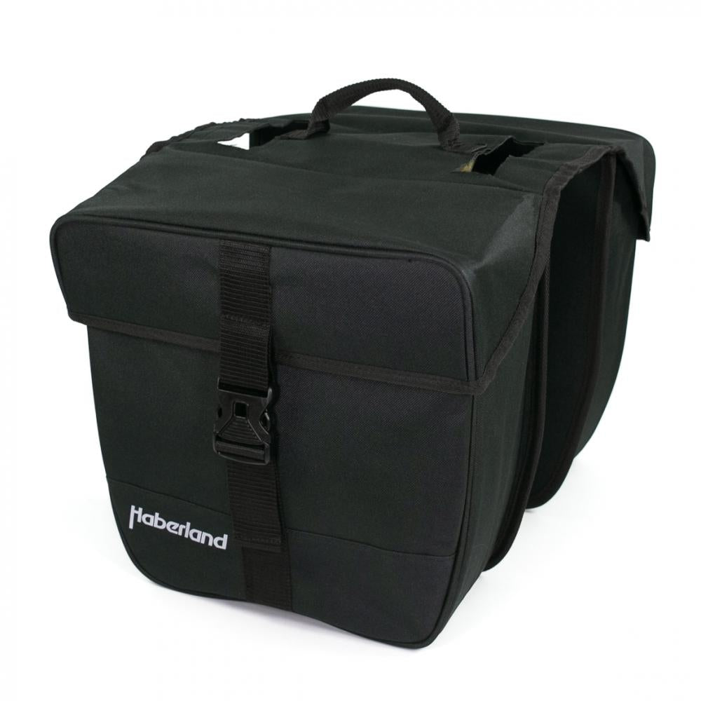 Haberland Doppeltasche 25l Einsteiger schwarz - praktische Gepäckträgertasche für Alltag und Tour