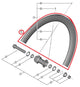 SHIMANO RIM FOR COMPLETE WHEEL WH-R8170-C60-TL Frontfelge - 12MM