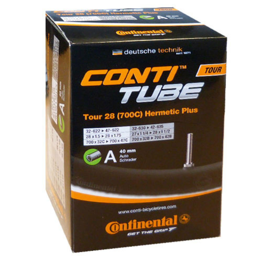 Continental Conti Tour 28 Hermetic Plus Fahrradschlauch 32/47-622/635, 40mm AV Schrader Ventil.