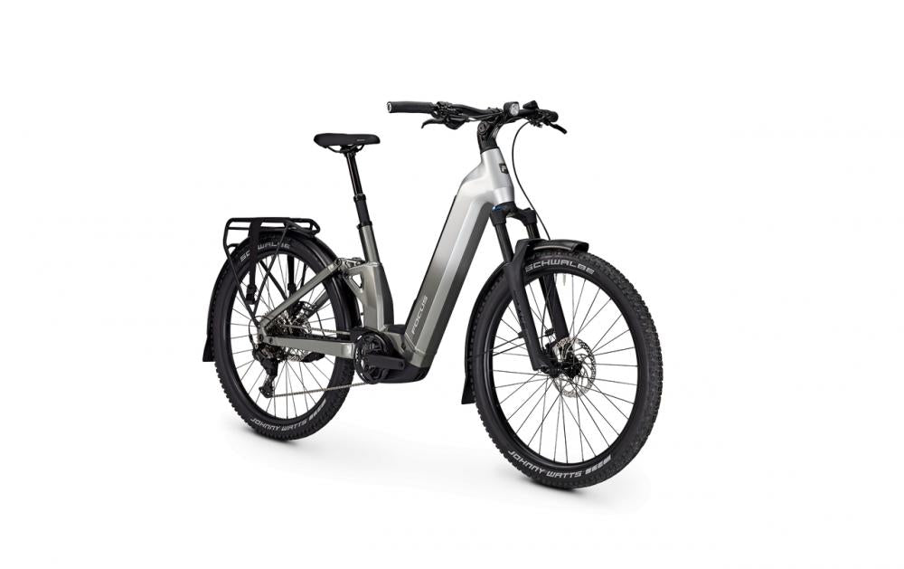 FOCUS AVENTURA² FS 6.7 E-SUV Fully - Wave XL 52 cm, Silber, 27,5 Zoll, Bosch Performance 75 Nm, 800 Wh, Shimano Cues