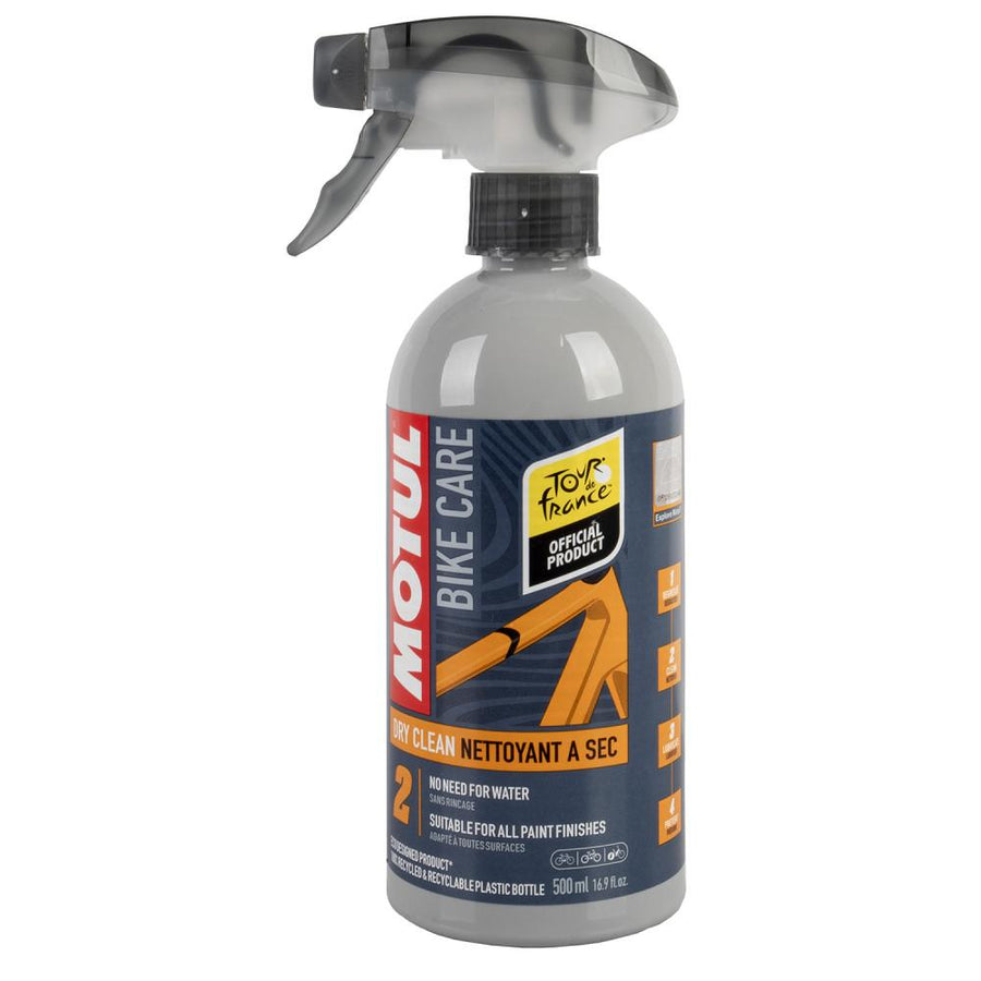 MOTUL Fahrradreiniger Dry Clean 500ml, abspülfrei, für alle Bikes inkl. E-Bikes, auch Carbon geeignet, wasserfester Schutz, biologisch abbaubar