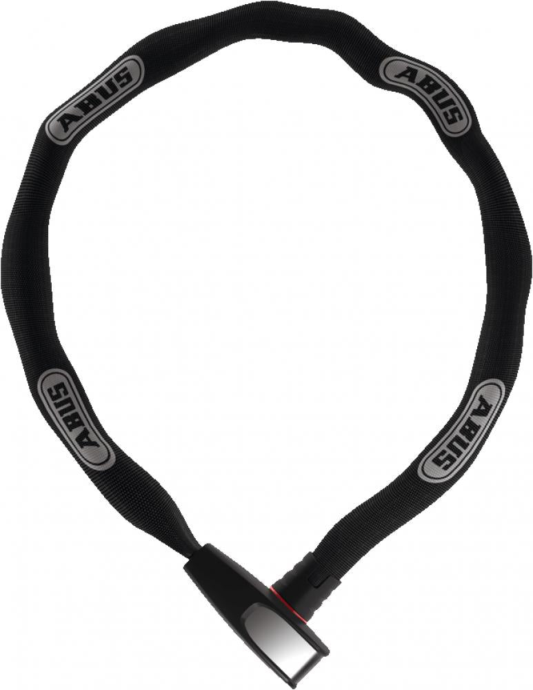 ABUS Kettenschloss Steel-O-Chain 8807K/110 cm schwarz, 7mm Vierkantkette, Sicherheitslevel 8 aus gehärtetem Stahl.