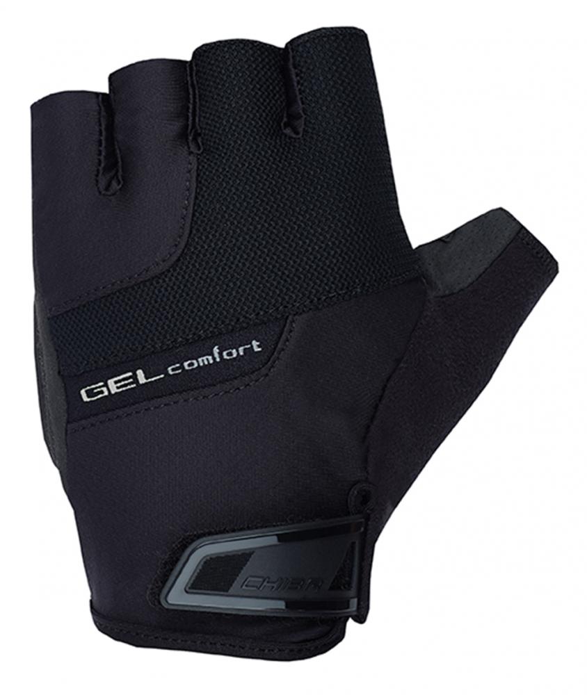 CHIBA Gel Comfort - Radhandschuhe schwarz, Größe M, Gelpolsterung, atmungsaktiv