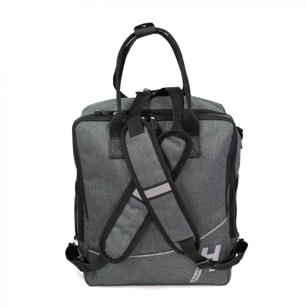 Haberland Frontträger-Rucksack More Than Work anthrazit - flexible Transportlösung für Frontgepäckträger