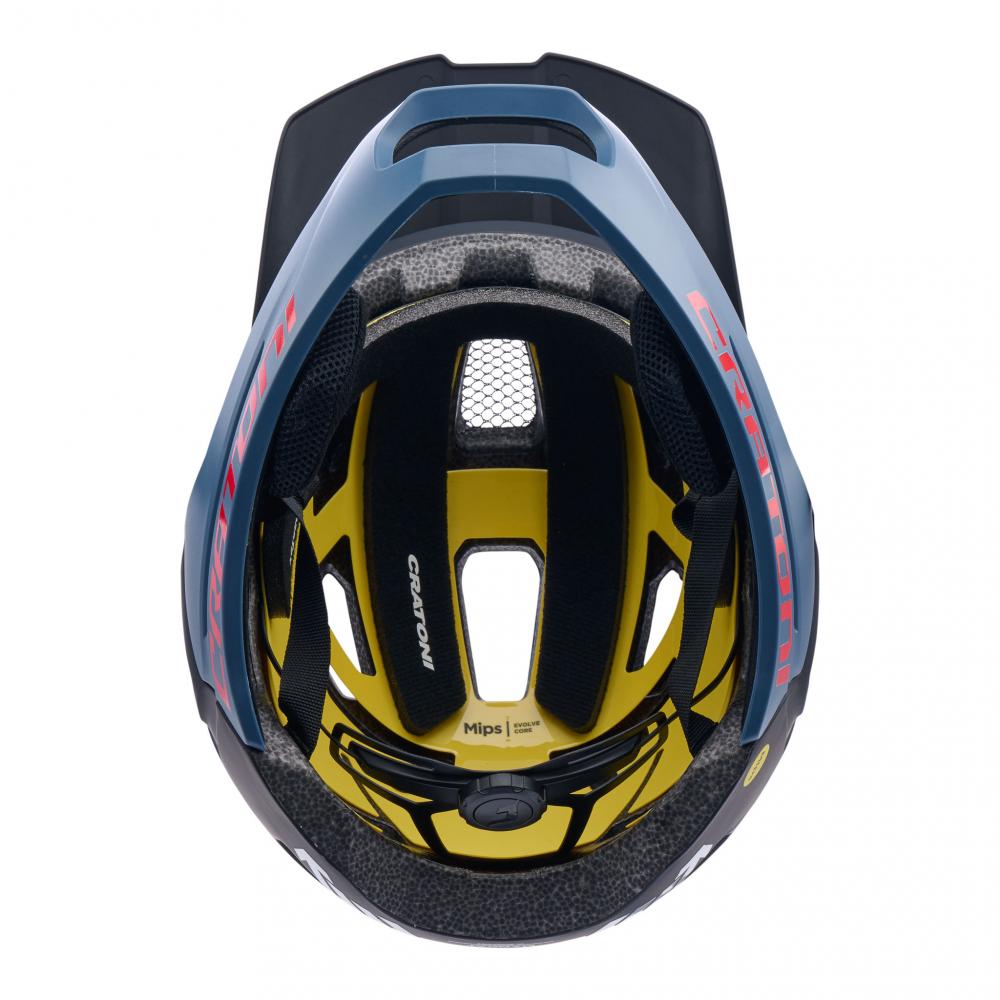 CRATONI MadCat MIPS Kinder-Fullface-Helm S-M 49-56 cm Gunmetal-Red Matt