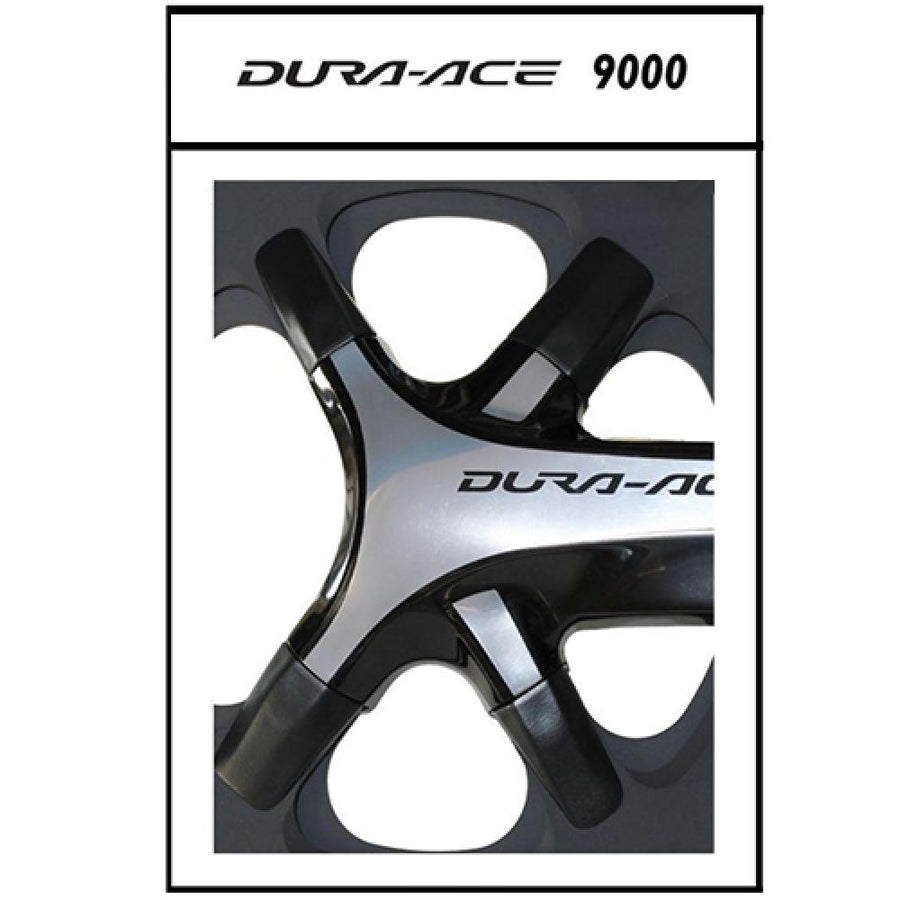 TA Kettenblatt X110 Cover Kit Shimano Dura Ace 9000 in schwarz/silber.