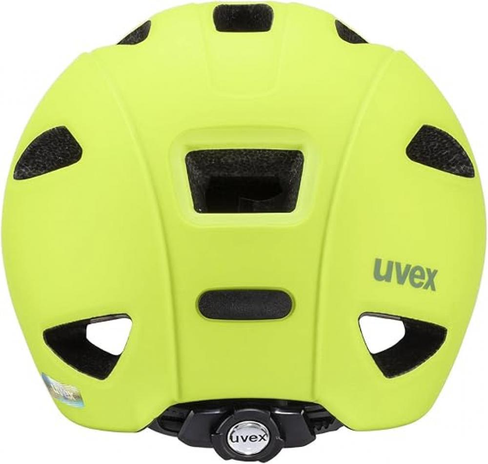 uvex Oyo Kinder-Helm neon yellow-moss green 50-54 cm - Inmould-Technologie, uvex xTRA Shield, KID PROtect Pad, IAS-System, 10 Belüftungen, optional LED