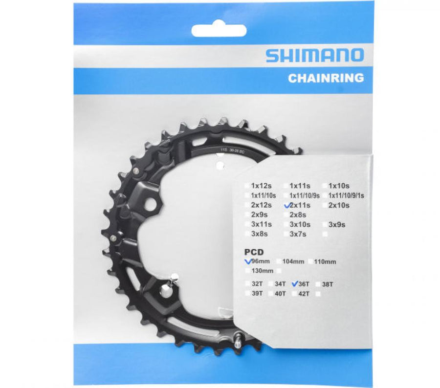 Shimano Deore FC-M5100 Kettenblatt mit 36 Zähnen in Originalverpackung für präzise MTB-Schaltungen.