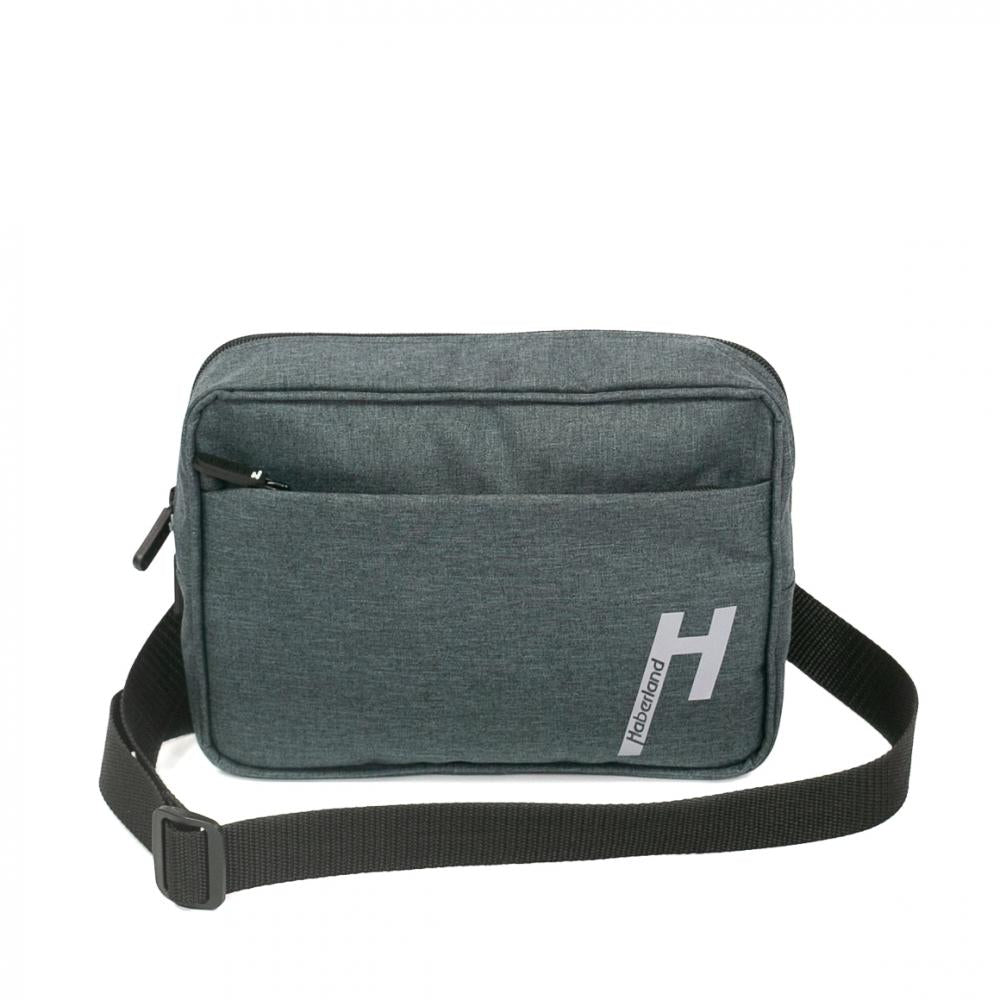 Haberland Lenkertasche Lifestyle anthrazit/reflex - stilvolle E-Bike-Lenkertasche aus recyceltem PET