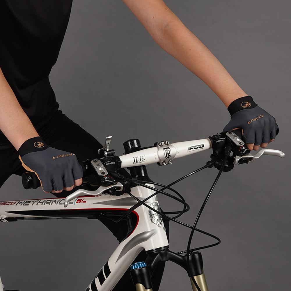 CHIBA ECO Glove Pro - Radhandschuhe dunkelgrau, Größe L, atmungsaktiv & gepolstert