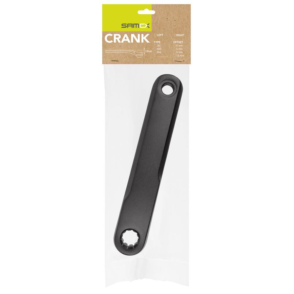 Messingschlager Samox E-Bike Kurbel rechts 170mm für Bosch Gen 3, schwarz Aluminium, Mini-ISIS 5mm Offset.