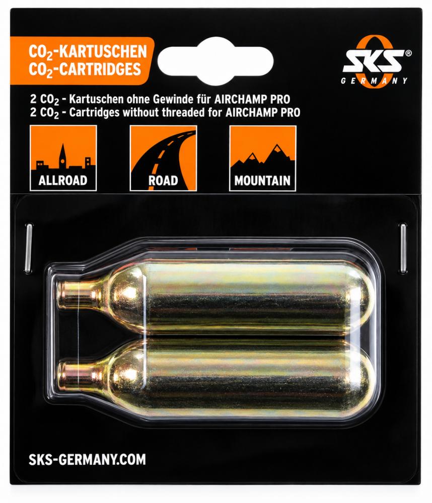 SKS CO2 Kartuschen 16 g ohne Gewinde 2 Stück