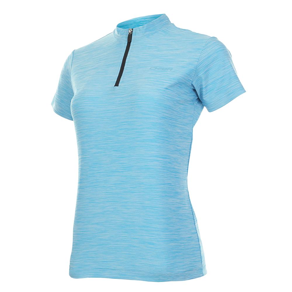 CHIBA Lady Melange Shirt - Radtrikot Damen, atmungsaktiv, türkis, XL