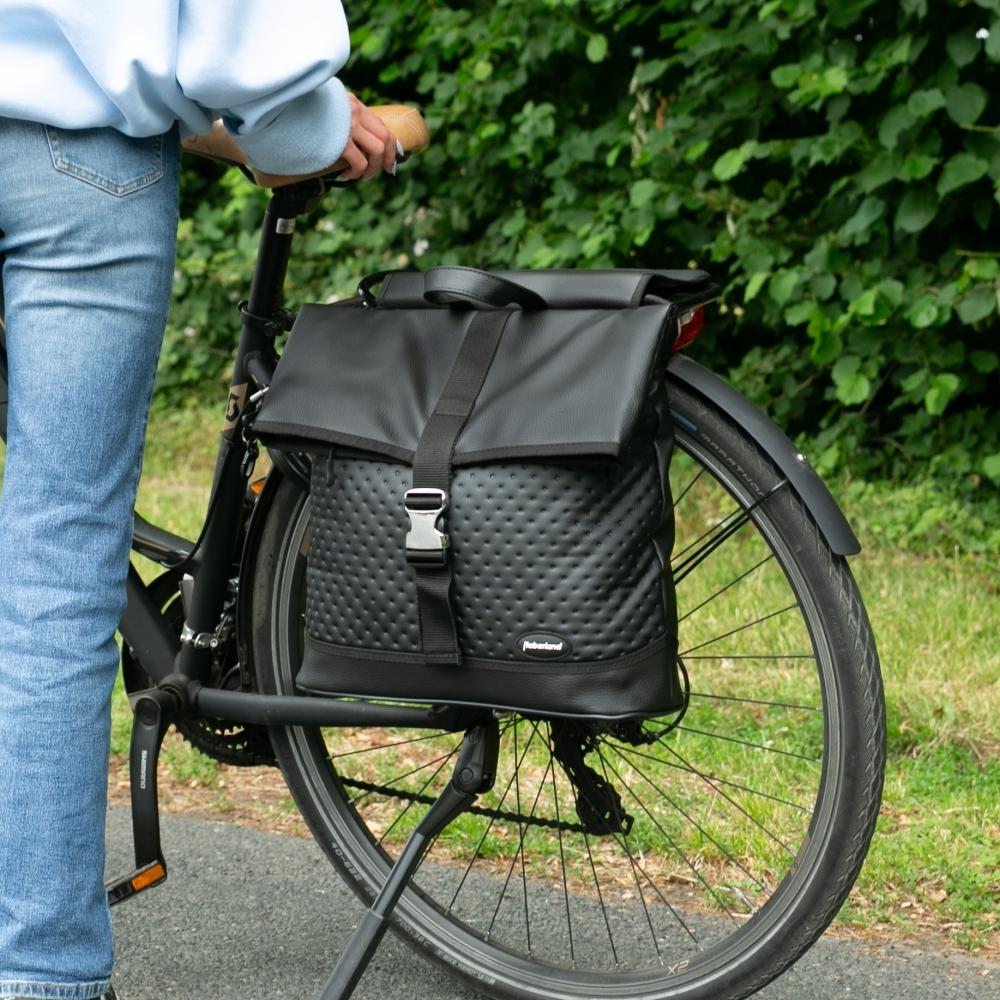 Haberland Einzeltasche Melan I schwarz - robuste Gepäckträgertasche für Alltag und Tour